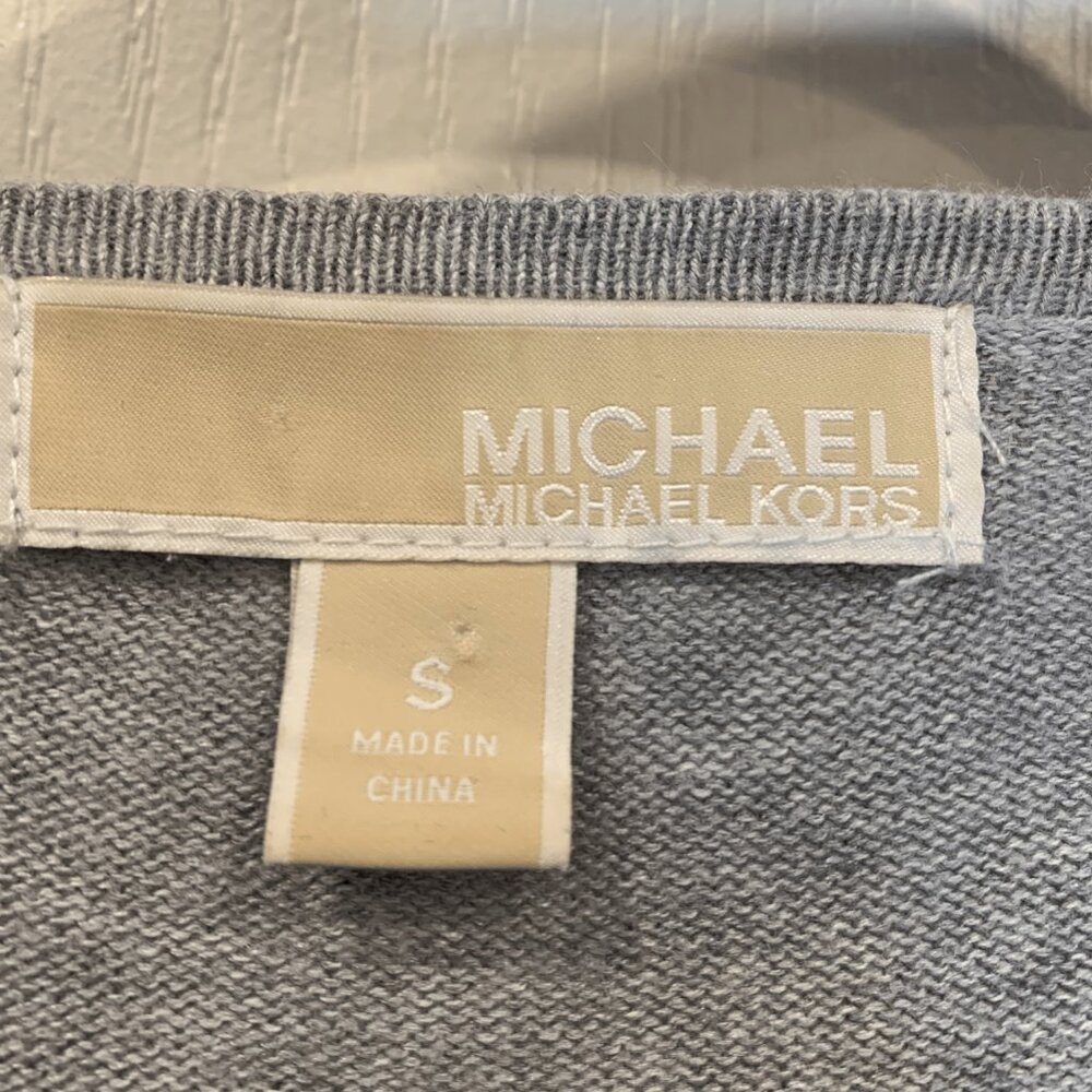 Michael Kors Zip-Up Sweater – Women’s Small, Grey, Stylish & Cozy‎ - Picture 2 of 6